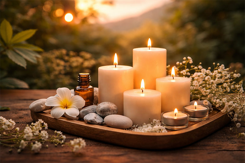 Harmonikus természet és gyertyafény – Reiki hangulat